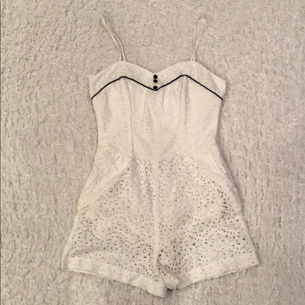 White lace romper
